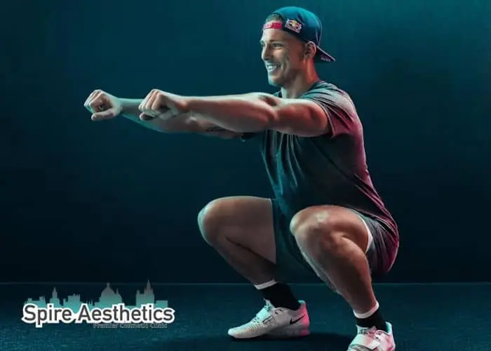 Image of man build leg muscle Wisbech through exercise
